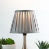 Raye Dove Pleated Taper Silk Shade - 20cm -Outdoor Lights Store 13139384 1074952636387466