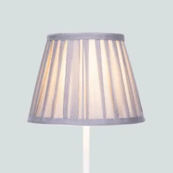Raye Dove Pleated Taper Silk Shade - 20cm -Outdoor Lights Store 13139384 4994900556483139