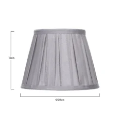 Raye Dove Pleated Taper Silk Shade - 20cm -Outdoor Lights Store 13139384 6684900556549946