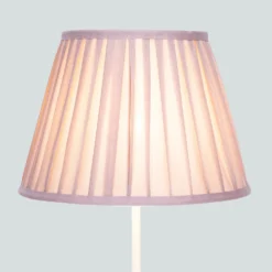 Raye Fig Pleated Taper Silk Shade - 30cm -Outdoor Lights Store 13139391 2084900556728089