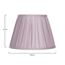 Raye Fig Pleated Taper Silk Shade - 30cm -Outdoor Lights Store 13139391 2314900556793981