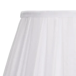 Raye White Pleated Taper Silk Shade - 30cm -Outdoor Lights Store 13139392 7014900556786259