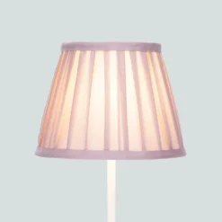 Raye Fig Pleated Taper Silk Shade - 20cm -Outdoor Lights Store 13139393 1674900556007315