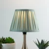Raye Duck Egg Pleated Taper Silk Shade - 20cm -Outdoor Lights Store 13139394 6014952636313342