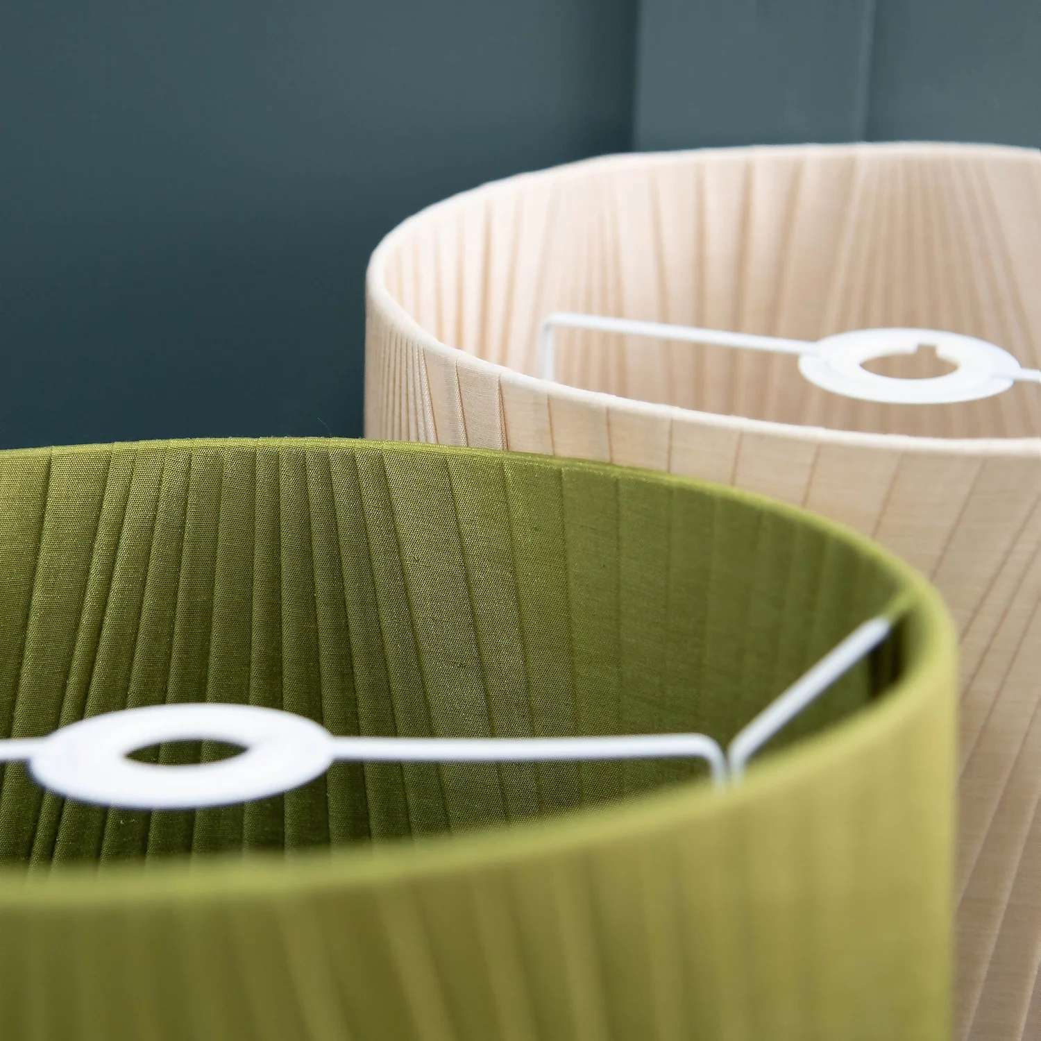 Raye Champagne Drum Pleated Silk Shade - 30cm 9 Raye Champagne Drum Pleated Silk Shade - 30cm - Image 7