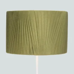 Raye Olive Drum Pleated Silk Shade - 30cm -Outdoor Lights Store 13139397 5224900555544280