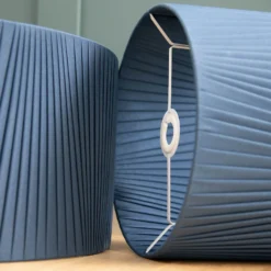 Raye Peacock Drum Pleated Silk Shade - 30cm -Outdoor Lights Store 13139399 1074944148187688