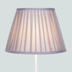 Raye Dove Pleated Taper Silk Shade - 30cm -Outdoor Lights Store 13139400 1014900556714112