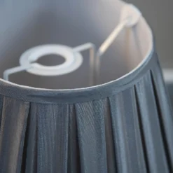 Raye Dove Pleated Taper Silk Shade - 30cm -Outdoor Lights Store 13139400 1214944148100124
