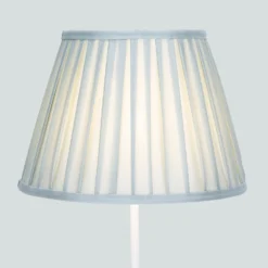 Raye Duck Egg Pleated Taper Silk Shade - 30cm -Outdoor Lights Store 13139401 1054900556731305