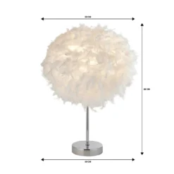 Hattie Feather Table Lamp - White -Outdoor Lights Store 13157965 9674936822263927