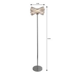 Dita 2 Band Chrome Floor Lamp -Outdoor Lights Store 13157967 1754936869512823