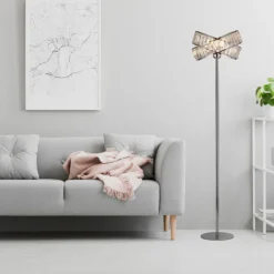 Dita 2 Band Chrome Floor Lamp -Outdoor Lights Store 13157967 1834936869482949