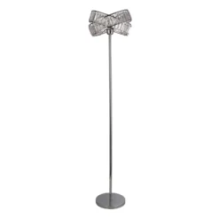 Dita 2 Band Chrome Floor Lamp -Outdoor Lights Store 13157967 5364911165083880