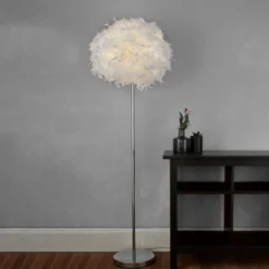 Hattie Feather Floor Lamp - White -Outdoor Lights Store 13157970 9684958397061995