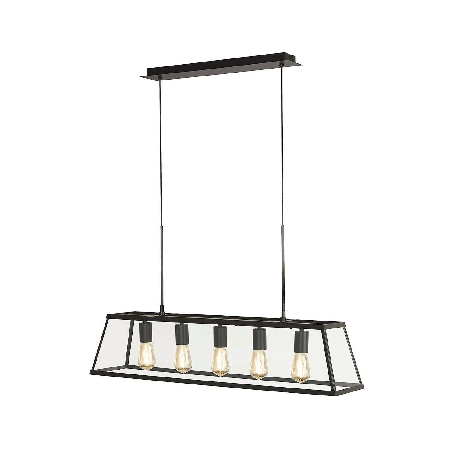 Bellevue 5 Light Industrial Pendant - Black 4 Bellevue 5 Light Industrial Pendant - Black - Image 2