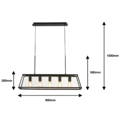 Bellevue 5 Light Industrial Pendant - Black 17 Bellevue 5 Light Industrial Pendant - Black -Outdoor Lights Store 13157971 8975009385339690