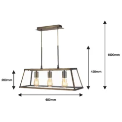 Bellevue 3 Light Industrial Pendant - Brass -Outdoor Lights Store 13157973 1145009385339120