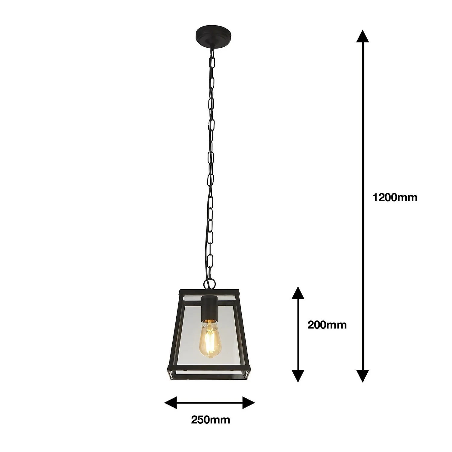 Bellevue 1 Light Industrial Pendant - Black 8 Bellevue 1 Light Industrial Pendant - Black - Image 6