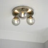 Orb 3 Light Flush Pendant - Nickel Smoke -Outdoor Lights Store 13208301 1784896913741920