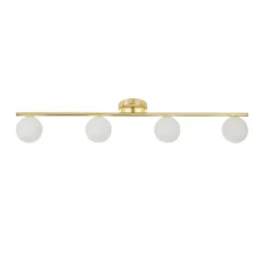 Orb 4 Lamp Spotlight Bar - Brass & Opal -Outdoor Lights Store 13208303 1944896912965433