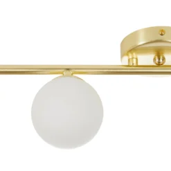 Orb 4 Lamp Spotlight Bar - Brass & Opal -Outdoor Lights Store 13208303 6624896913017300