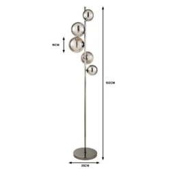Orb II 5 Light Floor Lamp - Black Chrome Smoke 12 Orb II 5 Light Floor Lamp - Black Chrome Smoke -Outdoor Lights Store 13208304 3234909895124810