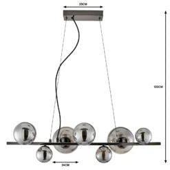 Orb II 7 Light Diner Pendant - Black Chrome Smoke 11 Orb II 7 Light Diner Pendant - Black Chrome Smoke -Outdoor Lights Store 13208306 1534909895072433