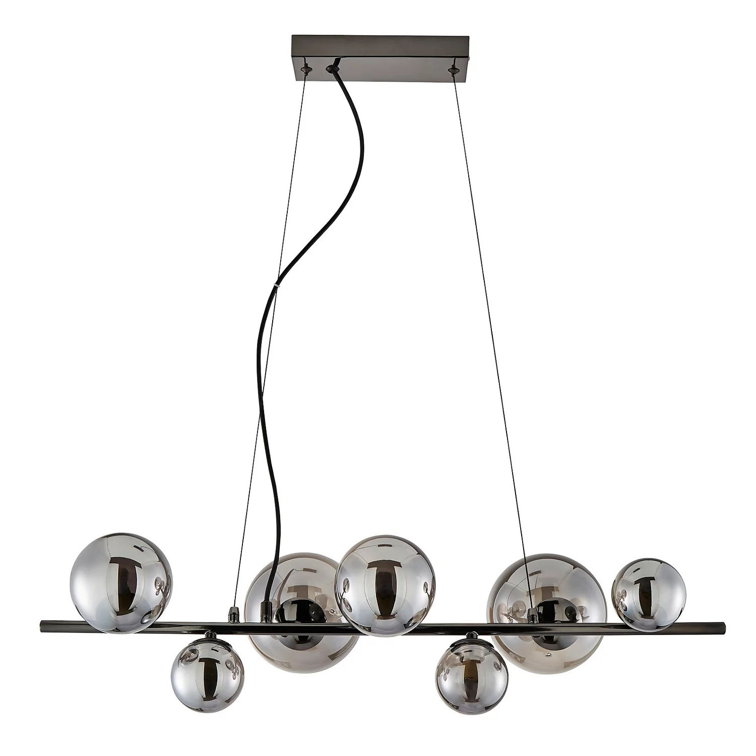 Orb II 7 Light Diner Pendant - Black Chrome Smoke 5 Orb II 7 Light Diner Pendant - Black Chrome Smoke - Image 3