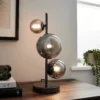 Orb II 3 Light Table Lamp - Black Chrome Smoke -Outdoor Lights Store 13208307 1254896912912282
