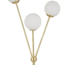 Orb 3 Light Floor Lamp - Brass & Opal -Outdoor Lights Store 13208308 1284896913045569