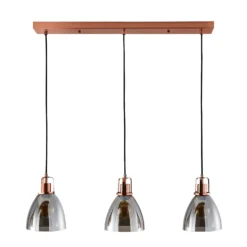 Decan 3 Light Diner Pendant - Smoke & Copper -Outdoor Lights Store 13208313 8374896913229703