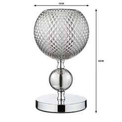 Safi Glass Table Lamp - Chrome Smoke -Outdoor Lights Store 13208315 1104909895139363