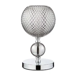 Safi Glass Table Lamp - Chrome Smoke -Outdoor Lights Store 13208315 1234896913019289