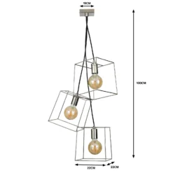Edge 3 Light Cluster Pendant - Polished Brass -Outdoor Lights Store 13208317 1464909895221203