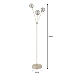 Orb 3 Light Floor Lamp - Nickel Smoke 12 Orb 3 Light Floor Lamp - Nickel Smoke -Outdoor Lights Store 13208323 9304909895331951