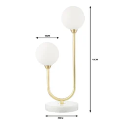 House Beautiful Delta Marble Table Lamp - Brass & Opal -Outdoor Lights Store 13208324 1614927260646677
