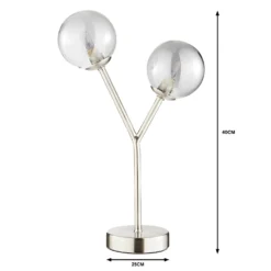 Orb 2 Light Table Lamp - Nickel Smoke 12 Orb 2 Light Table Lamp - Nickel Smoke -Outdoor Lights Store 13208328 1794909895331888