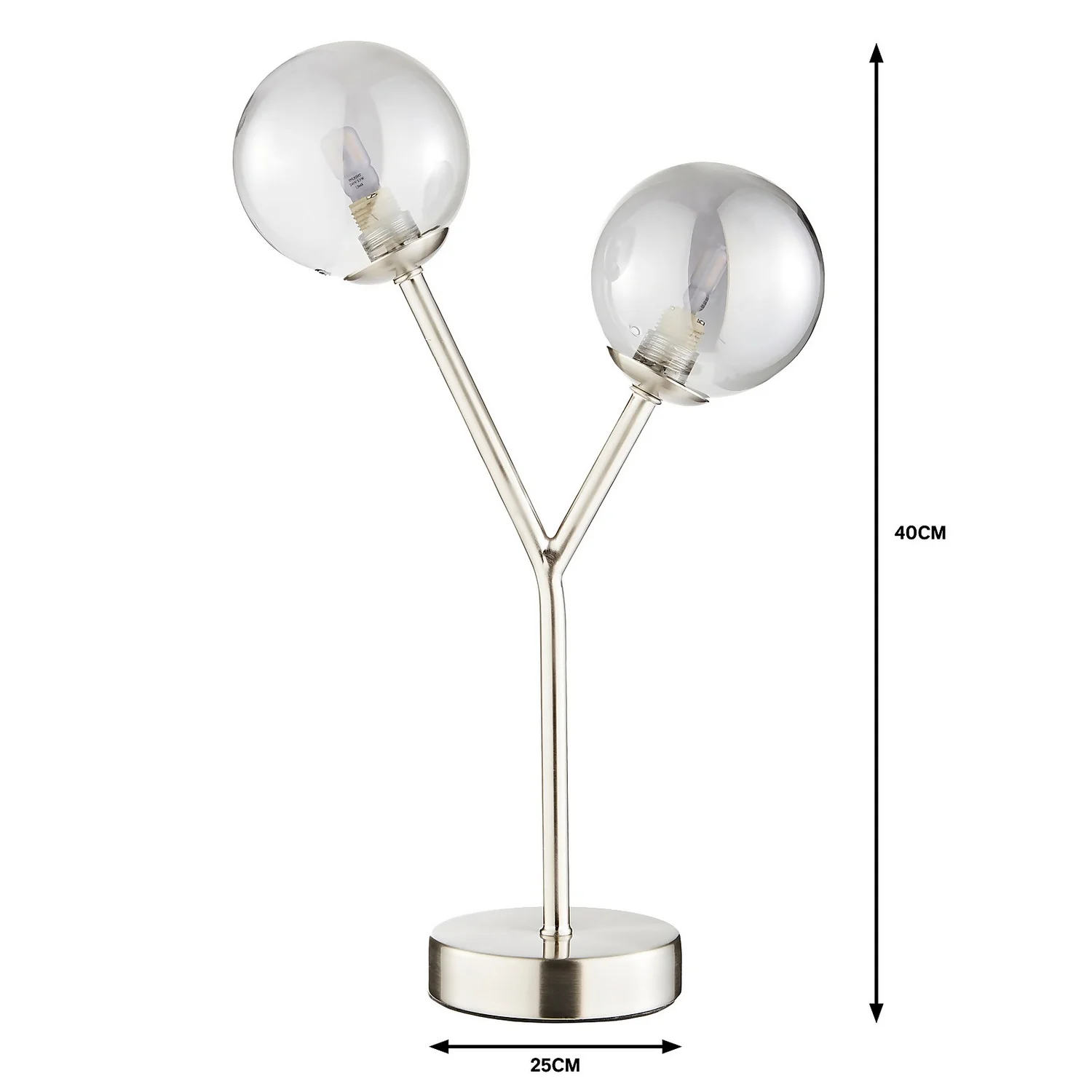 Orb 2 Light Table Lamp - Nickel Smoke 7 Orb 2 Light Table Lamp - Nickel Smoke - Image 5