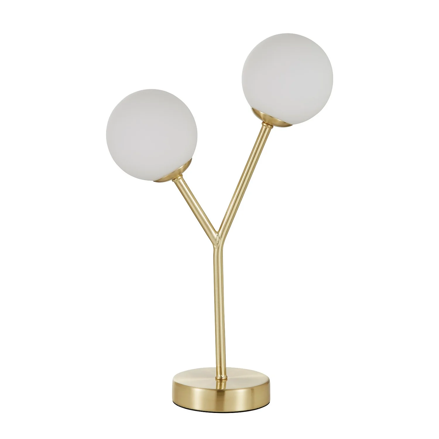 Orb 2 Light Table Lamp - Brass & Opal 5 Orb 2 Light Table Lamp - Brass & Opal - Image 3