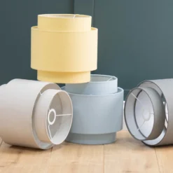 Finn Tier Drum Putty Linen Shade - 25cm -Outdoor Lights Store 13222467 1564944148516926