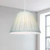 Raye Duck Egg Pleated Taper Silk Shade - 40cm -Outdoor Lights Store 13222473 5754946174290554