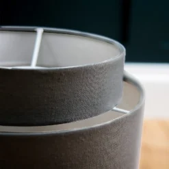 Finn Tier Drum Flint Linen Shade - 25cm -Outdoor Lights Store 13222475 6744944148293186