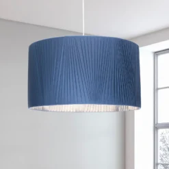 Raye Peacock Drum Pleated Silk Shade - 45cm