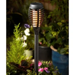 Party Flame Effect Solar Garden Torch - 4 Pack 7 Party Flame Effect Solar Garden Torch - 4 Pack -Outdoor Lights Store 13280799 8454932211109475