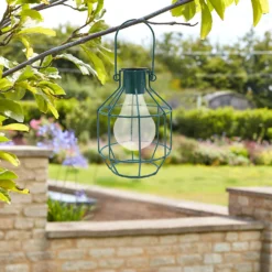 House Beautiful Firefly Solar Powered Caged Lantern -Outdoor Lights Store 13280804 1194933437034953