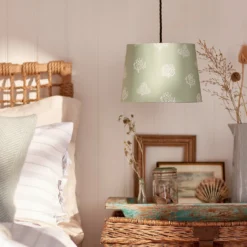 Country Living Salcombe Seaflower Patterned Lamp Shade - Laurel Green -Outdoor Lights Store 13445408 1114953139926984