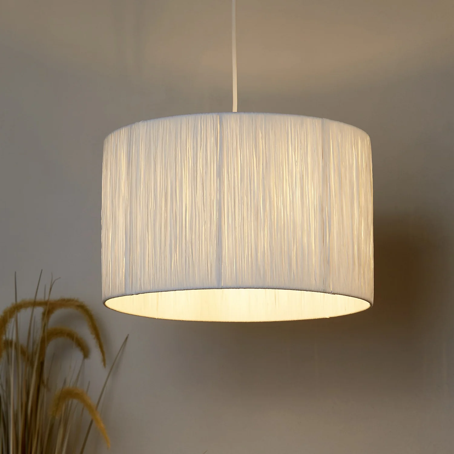 Raffia Easy Fit 35cm Shade - White 3 Raffia Easy Fit 35cm Shade - White