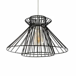 Dalston Wire Easy Fit Light Shade - Black -Outdoor Lights Store 13453792 1034915323279483