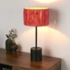 Raffia Table Lamp - Pink & Black -Outdoor Lights Store 13525822 1815042051772288